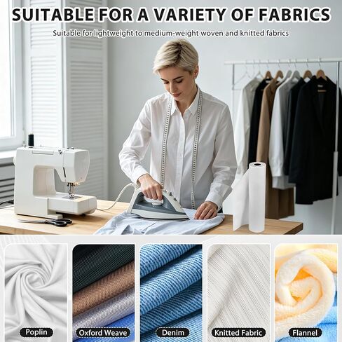 Jupean Medium Weight Fusible Interfacing for Sewing 100% Cotton 16.1"×10Yd in Saudi Arabia