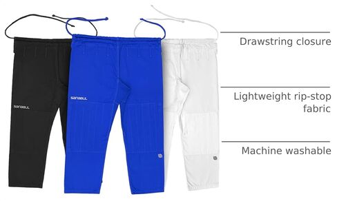 Sanabul Model Zero BJJ Gi Pants | Premium Quality, IBJJF Approved, Ideal for Jiu-Jitsu Training | Martial Arts Pants in Kuwait