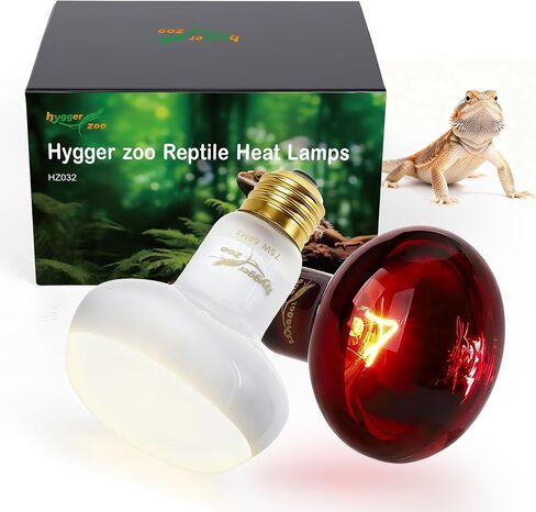 Reptile Heat Lamp, 2 Pack 75W Heat Lamp Bulbs Reptile Night Heat Bulb Basking Light for Bearded Dragon Chameleon Turtle Snake Gecko Lizard Chicken Tank Accessories, Purple in Kuwait