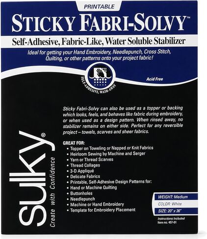Sulky Sticky Fabri-Solvy Stabilizer 20"X36" in Kuwait