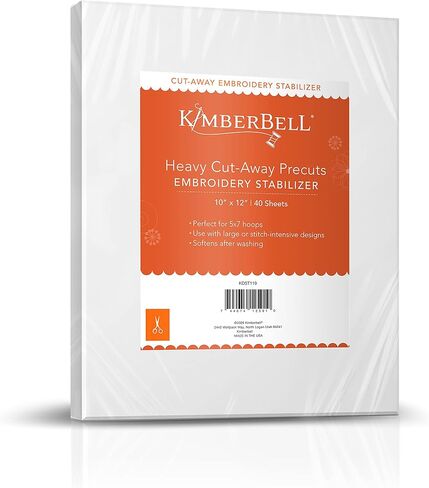 شبكة مثبتة ثقيلة الوزن من Kimberbell Cut Away 2.5 أونصة - لفة 20 بوصة × 10 ياردة - مقطوعة إلى أحجام مختلفة، للتطريز الآلي، والخياطة اليدوية، وخياطة اللحف، ومشاريع القطع، والزينة، والحرفية والمزيد! KDST118 in Kuwait