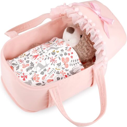 GAGAKU Baby Doll Bassinet Carrier for Dolls up to 12 Inch for Kids Toddlers in Kuwait