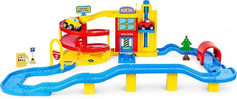 DOLU Large Parking Garage Playset with Cars, 70 Piece, 18 Months and Up in Saudi Arabia