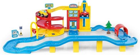 DOLU Large Parking Garage Playset with Cars, 70 Piece, 18 Months and Up in Saudi Arabia