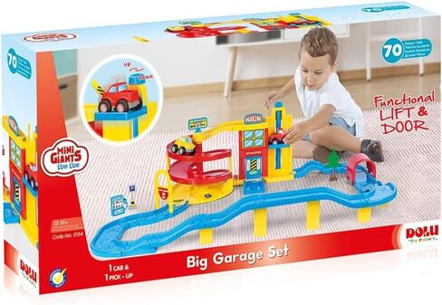DOLU Large Parking Garage Playset with Cars, 70 Piece, 18 Months and Up in Saudi Arabia