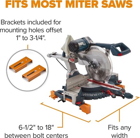 BORA Portamate PM-4000 - Heavy Duty Folding Miter Saw Stand with Quick Attach Tool Mounting Bars Orange 44 x 10 x 6.5 inches in Kuwait