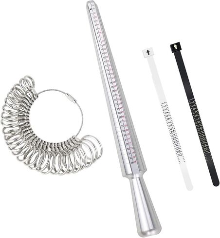 HIPOGT Ring Sizer Measuring Tool Set Ring Gauges & Finger Sizer Mandrel Ring Sizer Tool Ring Sizing for Jewelry Sizing Measuring in Saudi Arabia