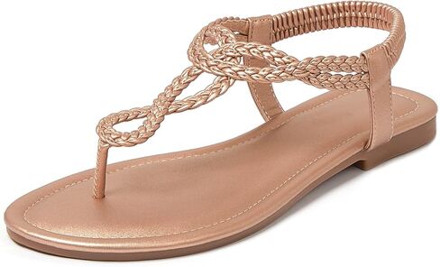 zeetoo Women's Flat Sandals Summer T-StrapThong Bohemian Casual Comfortable Dressy Sandals for Women in Kuwait