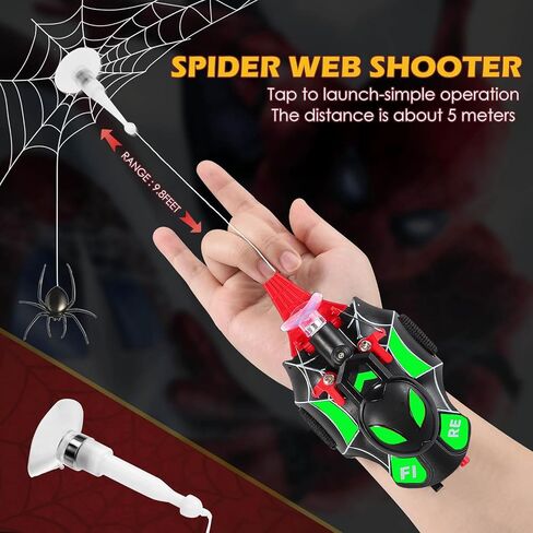 Web Launcher String Shooter Toy, Web Shooters Cool Gadgets Reel-in Real Silk Role-Play Fun Stuff Toys Great for Men and Kids (Crow) in Kuwait