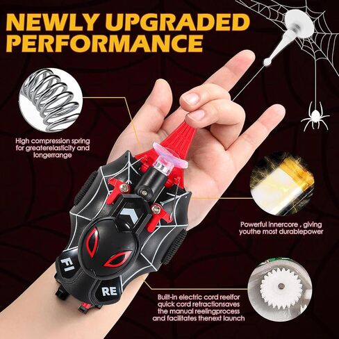 Web Launcher String Shooter Toy, Web Shooters Cool Gadgets Reel-in Real Silk Role-Play Fun Stuff Toys Great for Men and Kids (Crow) in Kuwait