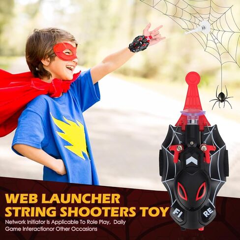 Web Launcher String Shooter Toy, Web Shooters Cool Gadgets Reel-in Real Silk Role-Play Fun Stuff Toys Great for Men and Kids (Crow) in Kuwait