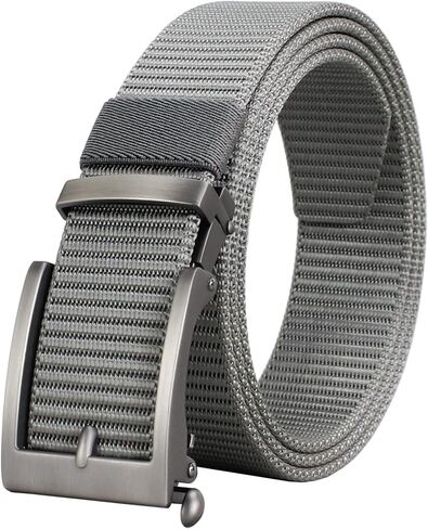 Bullko Mens Webbing Nylon Belt, Adjustable Slide no Ratchet Golf Click Belts for Men in Kuwait