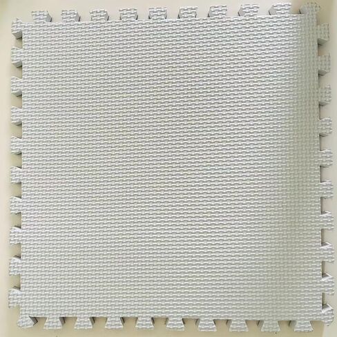 16pcs 0.6" Thickened Interlocking Tile Mats,Fluffy Shaggy Soft EVA Foam Area Rug for Living Room & Bedroom,Non-Slip Protective Floor Carpet Play Mat Kids Baby Dorm Home Decor (11.8ft, Black) in Kuwait