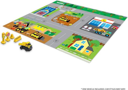 Imaginmat: Deluxe - Tonka - Floor Playmat & Toy Car, 30.5 x 20.5, Character Vehicle & Road Accessories, Durable EVA Foam Mat, Licensed, Kids Ages 3+ in Saudi Arabia