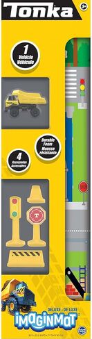 Imaginmat: Deluxe - Tonka - Floor Playmat & Toy Car, 30.5 x 20.5, Character Vehicle & Road Accessories, Durable EVA Foam Mat, Licensed, Kids Ages 3+ in Saudi Arabia