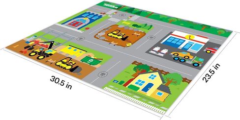 Imaginmat: Deluxe - Tonka - Floor Playmat & Toy Car, 30.5 x 20.5, Character Vehicle & Road Accessories, Durable EVA Foam Mat, Licensed, Kids Ages 3+ in Saudi Arabia