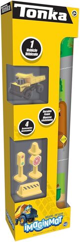 Imaginmat: Deluxe - Tonka - Floor Playmat & Toy Car, 30.5 x 20.5, Character Vehicle & Road Accessories, Durable EVA Foam Mat, Licensed, Kids Ages 3+ in Saudi Arabia