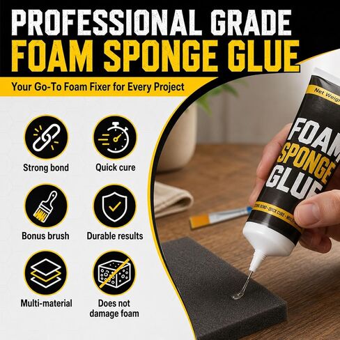 120ml Foam Glue with Brush, Fast Cure Strong Bond for Muti-Material in Kuwait