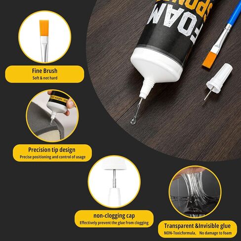 120ml Foam Glue with Brush, Fast Cure Strong Bond for Muti-Material in Kuwait