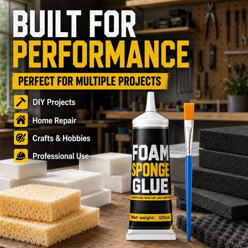 120ml Foam Glue with Brush, Fast Cure Strong Bond for Muti-Material in Kuwait