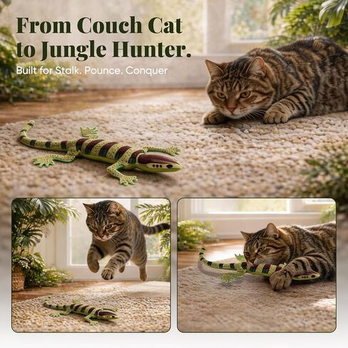 CiyvoLyeen Plush Lizard Catnip Toys for Indoor Cats 4 Pack in Kuwait