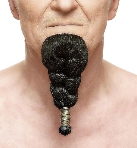 Mustaches Fake Beard, Self Adhesive, Novelty, Small Pharaoh False Facial Hair, Costume Accessory for Kids, Black Color in Kuwait