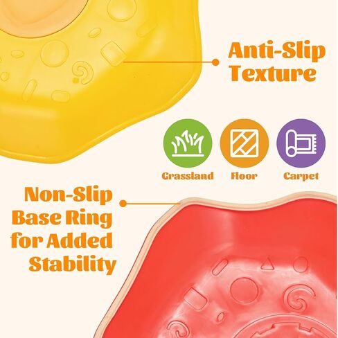Stepping Stones for Kids - Anti-Slip Toddler Balance Stones with Squeaky Sound - 5pc Crab Sensory Toys for Indoor & Outdoor Play - Montessori Gross Motor Skills Obstacle Course for Boys Girls Toddlers in Saudi Arabia
