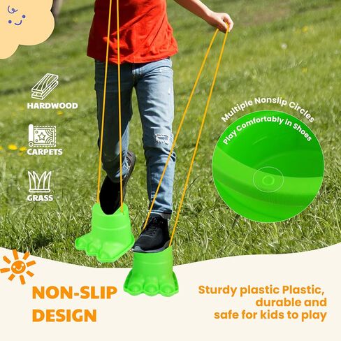 IROO Balancing Stilts for Kids, 4 Pairs Walking Monster Feet for Balance and Coordination, Toys for Girls & Boys Age 4-10 Years Old Indoor or Outdoor Play (8 Total) in Saudi Arabia