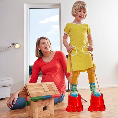IROO Balancing Stilts for Kids, 4 Pairs Walking Monster Feet for Balance and Coordination, Toys for Girls & Boys Age 4-10 Years Old Indoor or Outdoor Play (8 Total) in Saudi Arabia