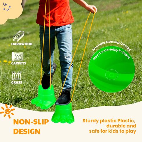 IROO Balancing Stilts for Kids, 4 Pairs Walking Monster Feet for Balance and Coordination, Toys for Girls & Boys Age 4-10 Years Old Indoor or Outdoor Play (8 Total) in Saudi Arabia