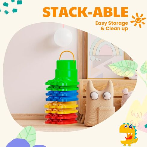 IROO Balancing Stilts for Kids, 4 Pairs Walking Monster Feet for Balance and Coordination, Toys for Girls & Boys Age 4-10 Years Old Indoor or Outdoor Play (8 Total) in Saudi Arabia