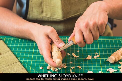 BeaverCraft Wood Spoon Carving Tools Kit S17 with Wood Carving Hook Knife & Sloyd, Chip Whittling Knives for Spoon Carvers - Whittling Tools Set with Knife Leather Strop Polishing Compound, Tool Case in Kuwait
