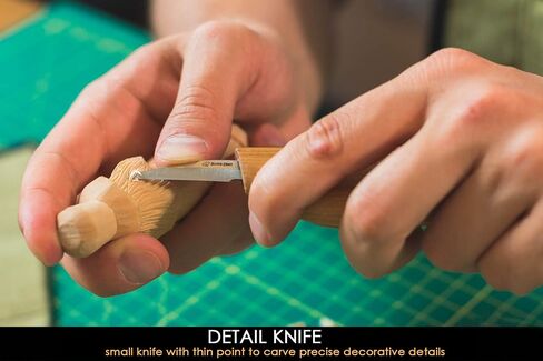 BeaverCraft Wood Spoon Carving Tools Kit S17 with Wood Carving Hook Knife & Sloyd, Chip Whittling Knives for Spoon Carvers - Whittling Tools Set with Knife Leather Strop Polishing Compound, Tool Case in Kuwait
