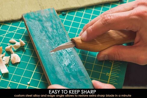 BeaverCraft Wood Spoon Carving Tools Kit S17 with Wood Carving Hook Knife & Sloyd, Chip Whittling Knives for Spoon Carvers - Whittling Tools Set with Knife Leather Strop Polishing Compound, Tool Case in Kuwait