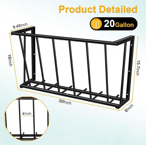 30'' Metal Wall Mount Hay Feeder, 20 Gallon Livestock Feeder in Kuwait