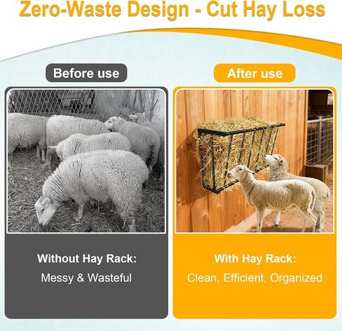 30'' Metal Wall Mount Hay Feeder, 20 Gallon Livestock Feeder in Kuwait
