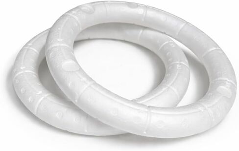 8" Ruled Polystyrene Wreath Forms – 2 Pack – Pre-Marked 12ths & 10ths Layout Lines – Smooth Craft Foam Rings for Kimekomi, Fabric, Floral & Holiday Wreath Making in Kuwait