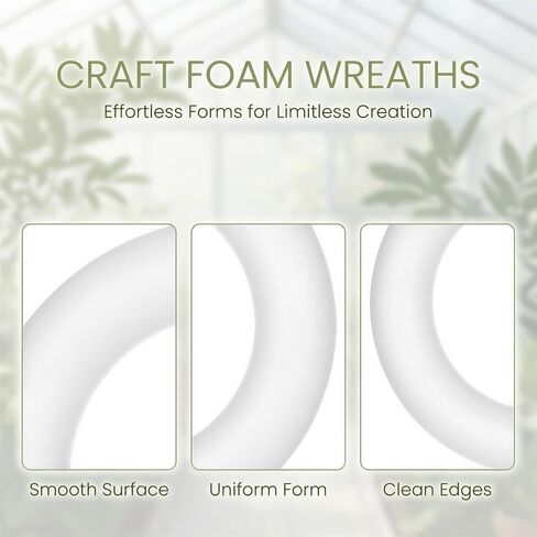 4 Pcs 8.7" Craft Foam Wreaths, White Polystyrene Foam Rings, Round Styrofoam Wreath Forms for DIY Arts, Crafts, Floral Projects, Home Wedding Party Decorations in Saudi Arabia