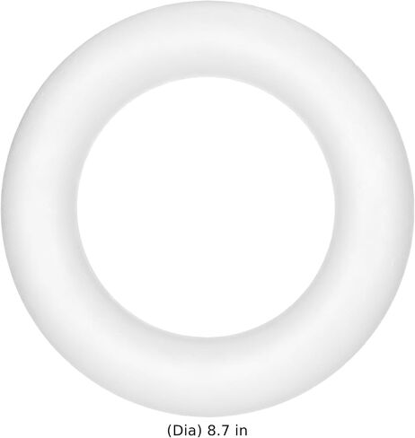 4 Pcs 8.7" Craft Foam Wreaths, White Polystyrene Foam Rings, Round Styrofoam Wreath Forms for DIY Arts, Crafts, Floral Projects, Home Wedding Party Decorations in Saudi Arabia