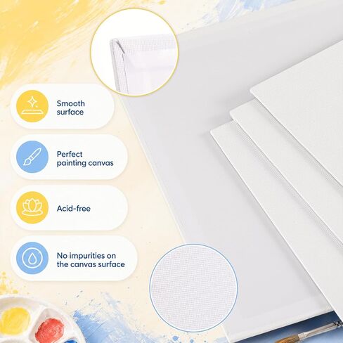 Canvas Boards for Painting 4 Pack 8x10 Inch Blank Canvas Panels in Kuwait