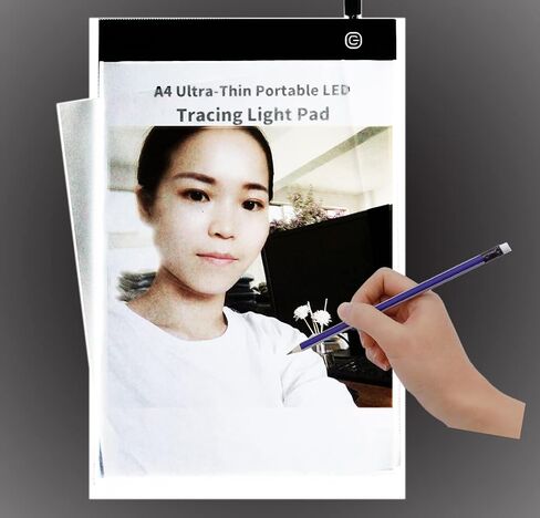 Small A5 Ultra-Thin Portable LED Tracing Light Box Dimmable Tracer Pad Board Universal USB Powered Adjustable Brightness for Artists Drawing Sketching Trace Animation Artcraft 5d Diamond Painting in Kuwait