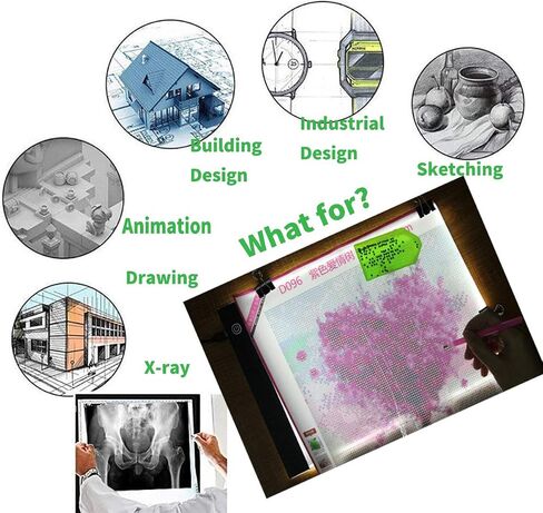 Small A5 Ultra-Thin Portable LED Tracing Light Box Dimmable Tracer Pad Board Universal USB Powered Adjustable Brightness for Artists Drawing Sketching Trace Animation Artcraft 5d Diamond Painting in Kuwait