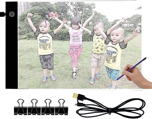 Small A5 Ultra-Thin Portable LED Tracing Light Box Dimmable Tracer Pad Board Universal USB Powered Adjustable Brightness for Artists Drawing Sketching Trace Animation Artcraft 5d Diamond Painting in Kuwait