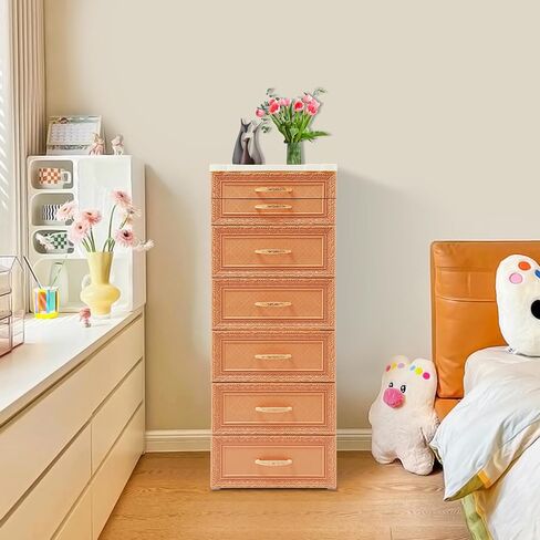 6 Tier Storage Cabinet Rolling Mobile PP Drawer with 7 Drawers in Saudi Arabia