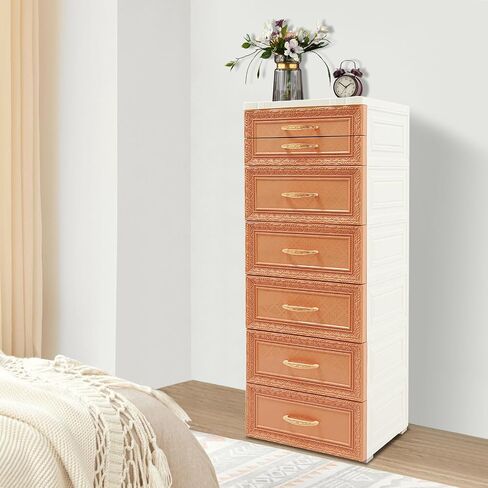 6 Tier Storage Cabinet Rolling Mobile PP Drawer with 7 Drawers in Saudi Arabia