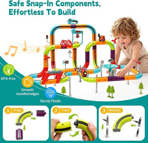 Electric Train Set Race Track for Kids 3 4 5 6 7 8 Years Old in Kuwait