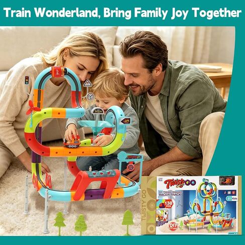 Electric Train Set Race Track for Kids 3 4 5 6 7 8 Years Old in Kuwait