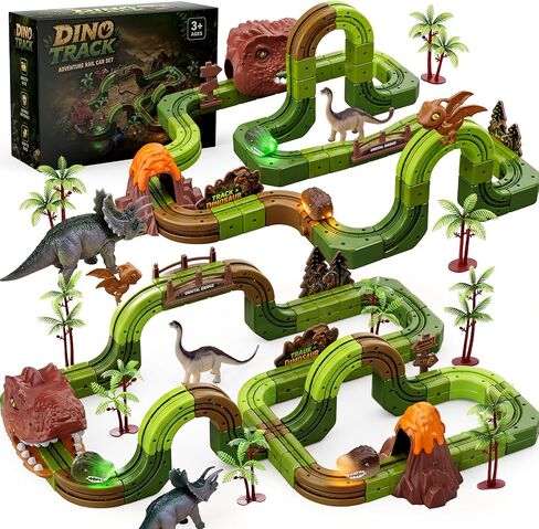 Dinosaur Electric Train Flexible Track Set for Kids in Kuwait