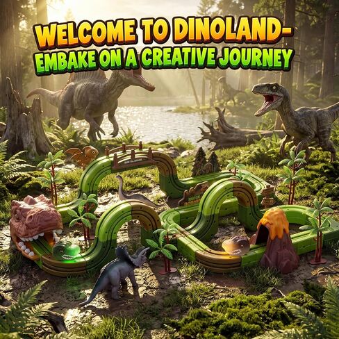 Dinosaur Electric Train Flexible Track Set for Kids in Kuwait