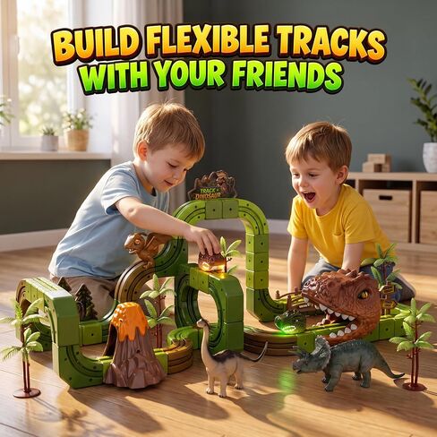Dinosaur Electric Train Flexible Track Set for Kids in Kuwait